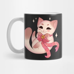 Cute kitty cat with a ribbon Mug